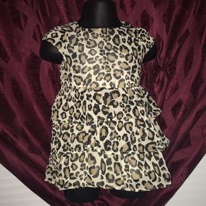 “Crazy 8” Leopard print dress. 6-12 mon.